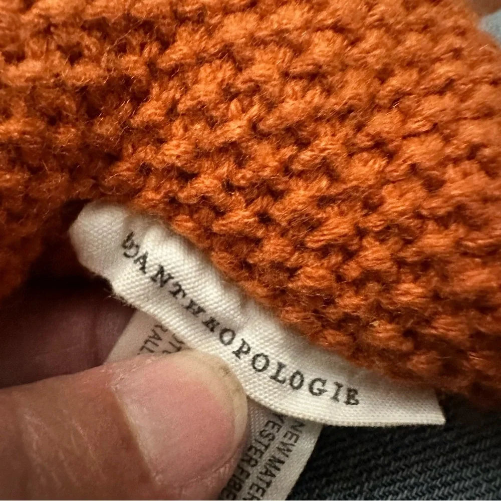 Anthropology Orange Knit Dinosaur Plush Toy